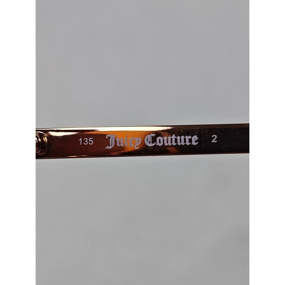 Juicy Couture Women's Sunglasses Gold Peach Bronze Aviators With‎ Original Case